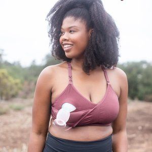 Kindred Bravely Sublime® Hands-Free Pumping & Nursing Bra in Fig, Size: Medium